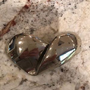Kitselstein cord sterling silver heart belt buckle